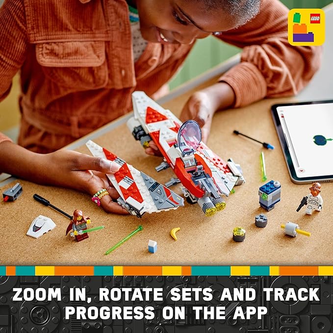 LEGO Star Wars Jedi Bob’s Starfighter Buildable Toy Vehicle, Brick Built Star Wars Starship with Jedi Bob Minifigure, Birthday Gift Idea for Boys, Girls or Any Fan Ages 8 and Up, 75388