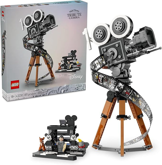 LEGO Disney Walt Disney Tribute Camera, Disney Fan Building Set, Celebrate Disney with a Collectible Piece Perfect for Play and Display, Makes a Fun Gift for Adult Builders and Fans, 43230
