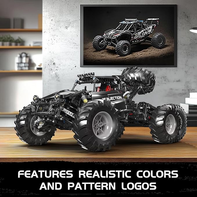 Mould King Bigfoot Climbing Car Building Kit, Remote Control Buggy Off-Road Racing Car Toy Building Blocks Set, for Kids/Adult(1016+ Pieces)