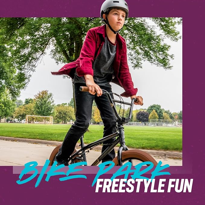 Mongoose Legion Kids Freestyle Sidewalk BMX Bike, Beginner Riders, Boys and Girls, 16-20-inch Wheels, Hi-Ten Steel Frame, Micro Drive BMX Gearing