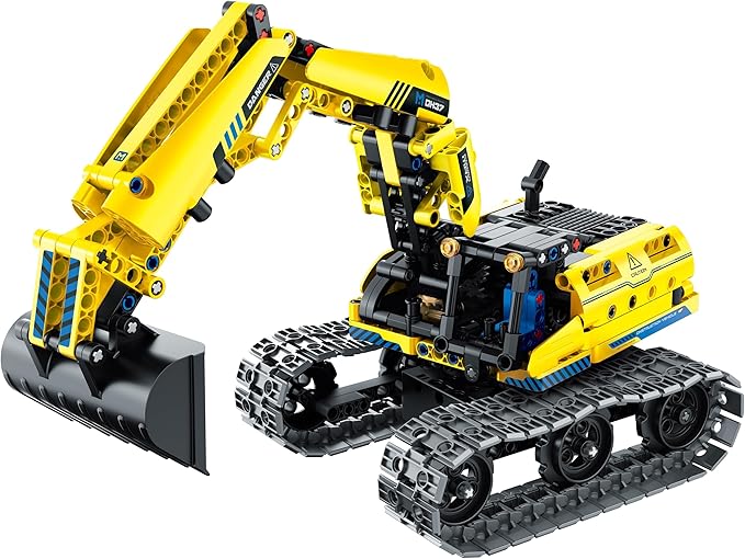 STEM Car Toy Building, APP Programming Remote Control 3in1 Excavator&Robot Building Block Take Apart Toy, 430 Pcs DIY Building Kit, Learning Engineering Construction R/C Toys