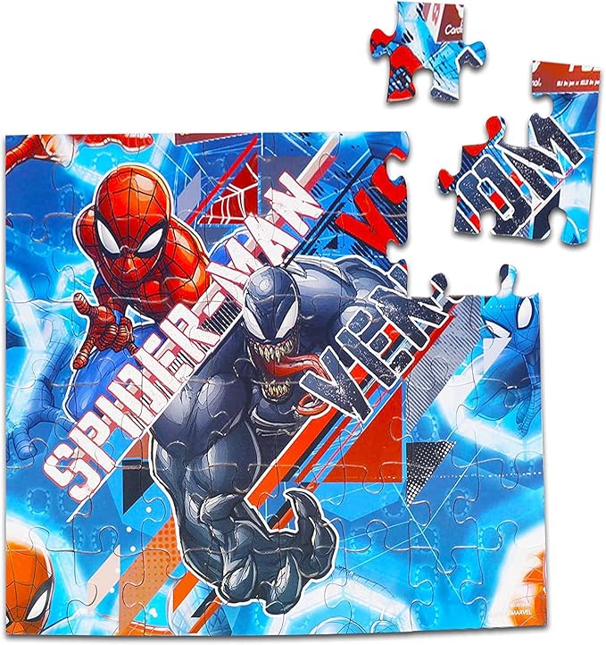 Spiderman, Hot Wheels, and Paw Patrol Puzzle Set - Bundle of 6 Jigsaw Puzzles for Kids Ages 4-8 | 24/48 Piece Games for Kids and Toddlers
