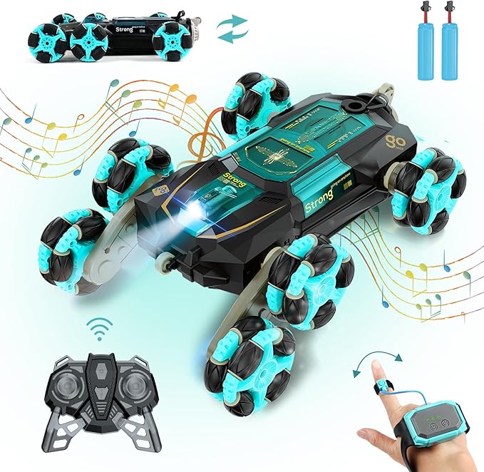 Remote Control Cars for Kids Adults, Gesture Sensing RC Stunt Car with Light Music Spray, RC Robot Toys,Cool Birthday Toy for 6 7 8 9 10 11 12 13 Years Old Boys Girls Kids