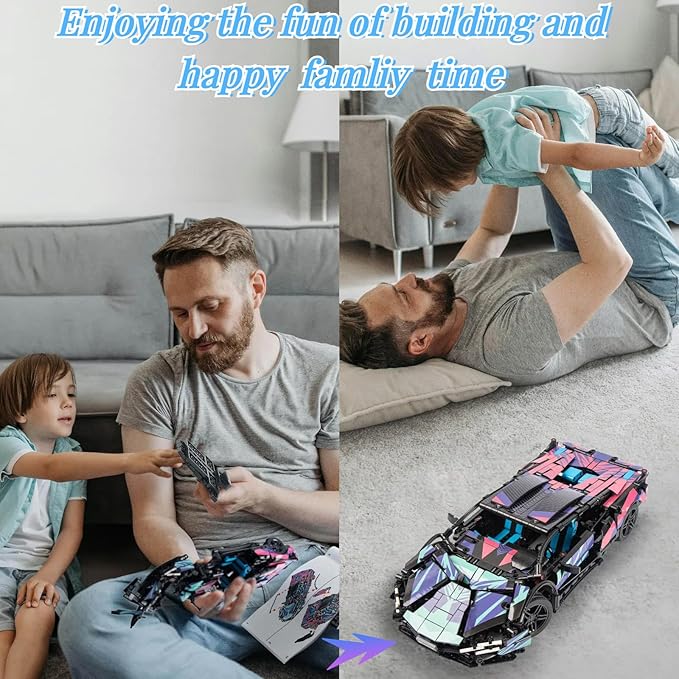 Remote Control Car Building Kit - 1:14 Remote Control Car for Boys 8-12 & Adults, Building Toys for Boys Age 8-12, Engineering Construction Toy (1280 PCS)