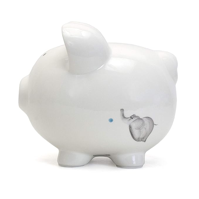 Child to Cherish Ceramic Piggy Bank for Boys, Sweet Safari