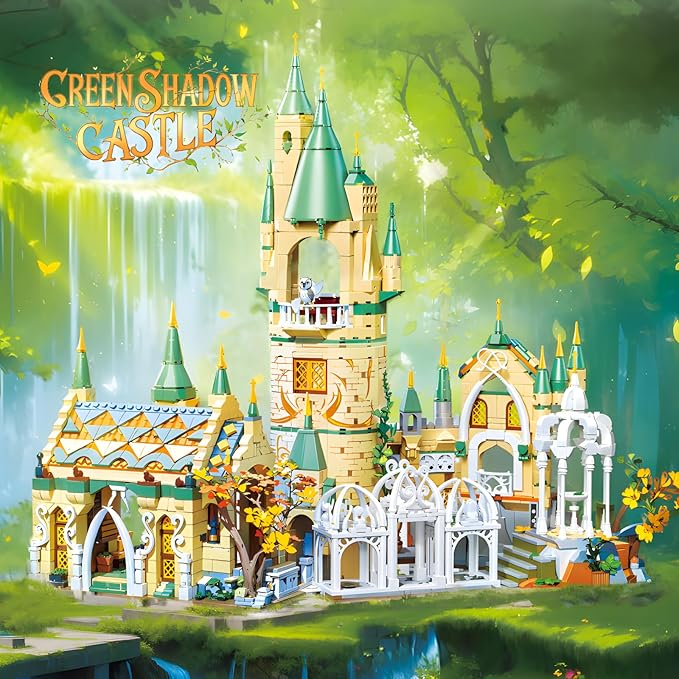 Magic Medieval Castle Architecture Building Block Sets with LED Lights Creative Ideals Gifts for 8+ Boys Girls Adults (1555PCS)