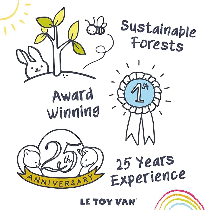 Le Toy Van - Colorful Wooden Honeybake Oven & Hob Pink Set | Wood Pretend Play Kitchen Toy Set | Girls and Boys Role Play Toy Kitchen Accessories