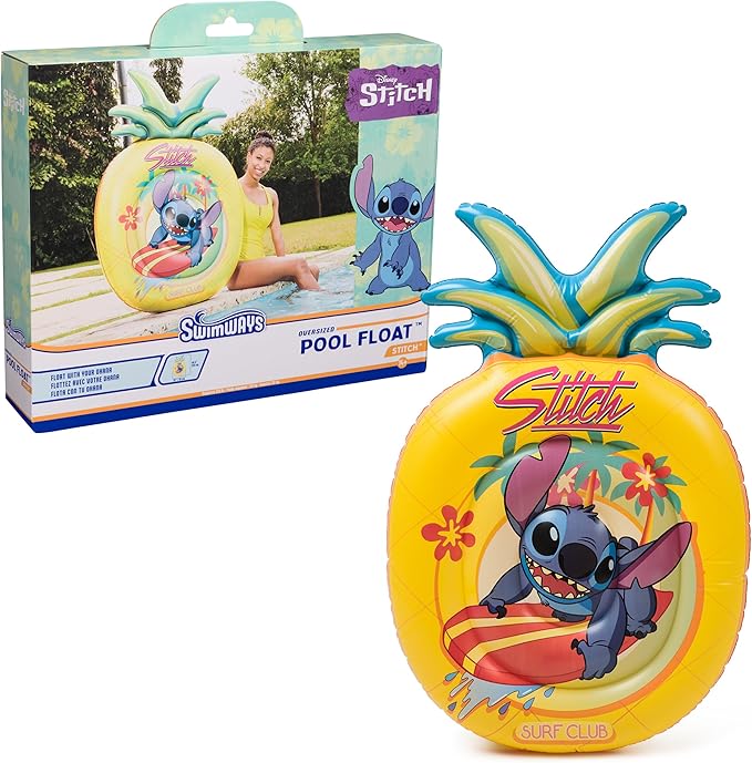 Swimways Stitch Oversized Pool Float, Inflatable Pool Floats & Kids Pool Toys, Swimming Pool Accessories & Beach Essentials for Teens Aged 14 & Up