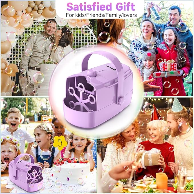 Bubble Machine Automatic Bubble Maker: Durable Bubble Blower 18000+ Big Bubbles Per Minute for Indoor Outdoor Wedding Birthday Party - Portable Bubble Machine for Kids Toddlers