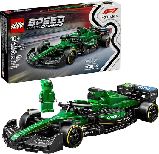 LEGO Speed Champions Aston Martin Aramco F1 AMR24 Race Car Toy - Building Set for Kids, Boys & Girls, Ages 10+ - Toy Car for F1 Fans - Gift Idea for Birthday - 77245
