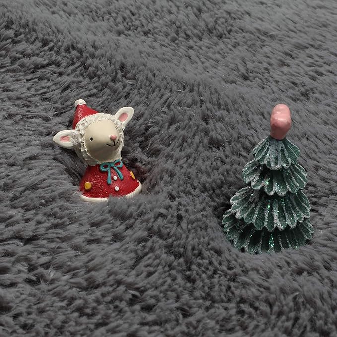 Grey Round Rugs 4Ft for Living Room Bedroom, Fluffy Fuzzy Shag Shaggy Circle Area Rug for Kids Room Home Office Decor Aesthetic, Furry Soft Plush Indoor Floor Gray Carpet for Baby Nursery Preppy Dorm