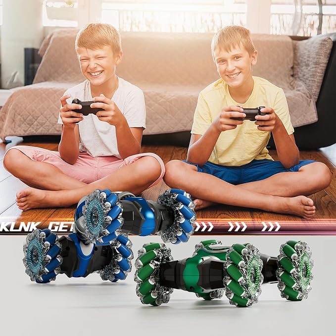 RC Stunt Cars Remote Control Car Double-Sided Driving 360° Flips Rotating Car Toy All Terrain Off-Road car,4WD Gesture Sensing Rc Cars for Teen Boys for Kids for Boys Girls Age 6-12