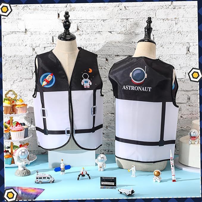 Panitay 12 Pcs Kids Community Helper Dress up Vest, Boy & Girl Career Cosplay Party Costume for Toddlers Occupation Role Play