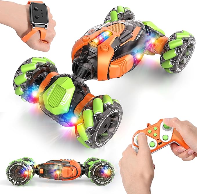 Gesture Sensing RC Stunt Car, 360° Rotating 4WD Remote Control Transform Hand Controlled Car - Fun Birthday Gifts for Kids Boys and Girls (Ages 5-13)
