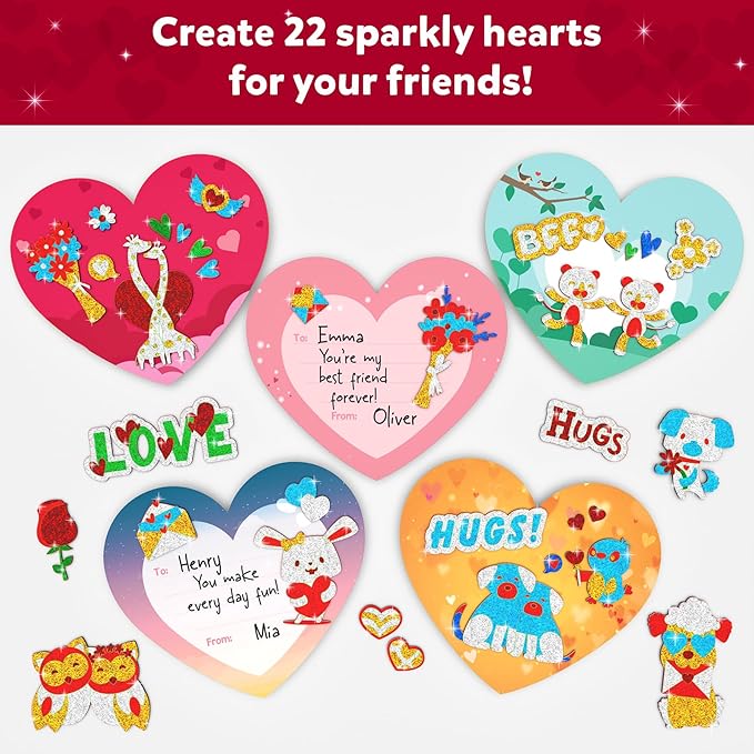 Skillmatics Foil Fun - Friendship Hearts, Mess Free Art for Kids, DIY Creative Activity, Gifts for Girls & Boys Ages 4, 5, 6, 7, 8 and Up