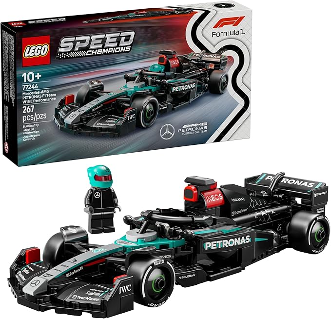 LEGO Speed Champions Mercedes-AMG F1 W15 Race Car Toy - Building Set for Kids, Boys & Girls, Ages 10+ - Toy Car for F1 Fans - Gift Idea for Birthday - 77244