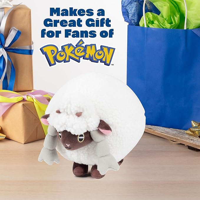 Pokémon 8" Wooloo Plush - Sword and Shield - Officially Licensed - Authentic Soft Stuffed Animal Toy Sheep Figure - Gift for Kids, Boys, Girls - 2+