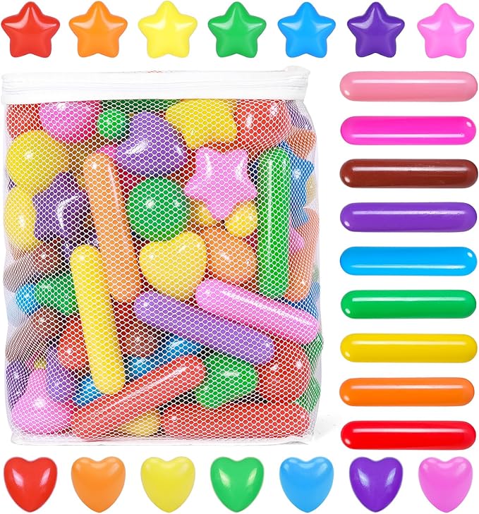 STARBOLO Ball Pit Balls for Kids -Pack of 150 Colorful Ball Pit Balls Crush Proof Plastic Toy Balls for Toddlers Ball Pit, Ball Pit Play Tent, Baby Pool Water Toys