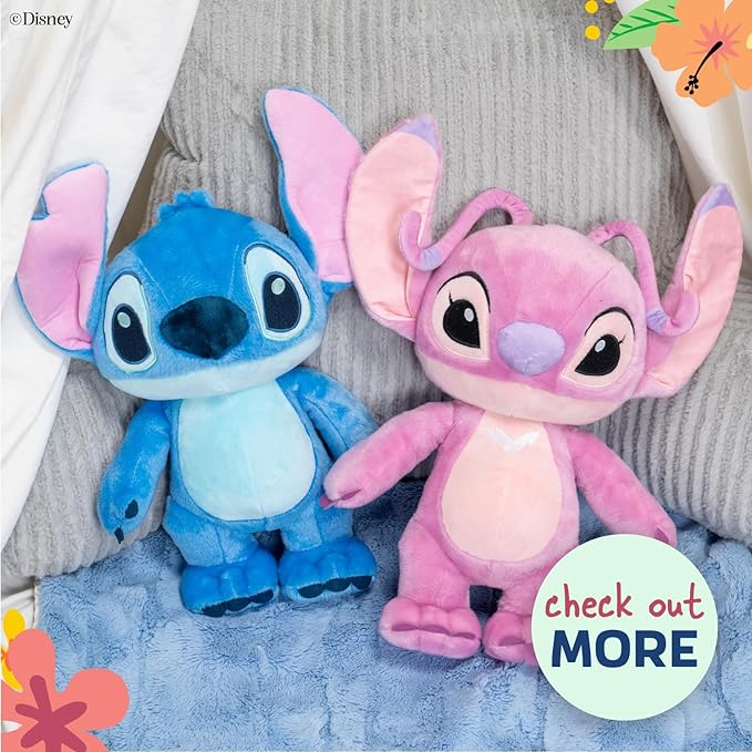KIDS PREFERRED Disney Baby Lilo & Stitch Angel Soft Huggable Stuffed Animal Cute Plush Toy for Toddler Boys and Girls, Gift for Kids, Pink Angel 15 Inches
