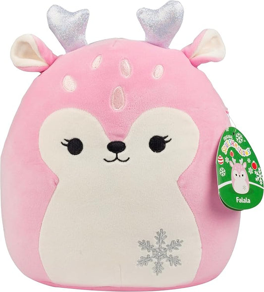 Squishmallows Original 10-Inch Falala The Pink Deer - Official Jazwares Plush - Collectible Soft & Squishy Fawn Stuffed Animal Toy - Add to Your Squad - Gift for Kids, Girls & Boys