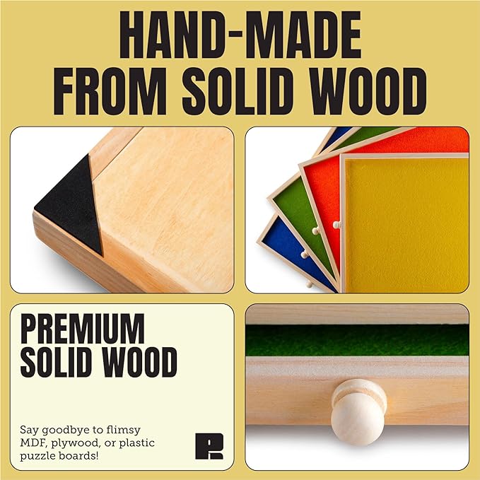 Puzzle Ready Puzzle Board with Drawers & Cover - 1000 Pieces Wooden Jigsaw Puzzle Table Mat with Lazy Susan Spinning Cover & Colorful Sorting Trays for Family - 24”x 30”