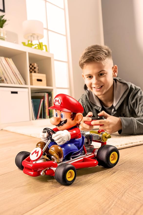 Carrera 200989 RC Official Licensed Kart Pipe Kart Mario 1:18 Scale 2.4 Ghz Remote Radio Control Car with Rechargeable LiFePO4 Battery - Kids Toys Boys/Girls