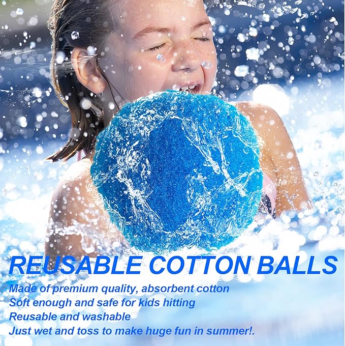 90 Pcs Reusable Water Balls, Reusable Water Balloons for Outdoor Toys and Games, Water Toys for Kids and Adults Boys and Girls - Water Balloon for Pool and Backyard Fun (90 Pcs)