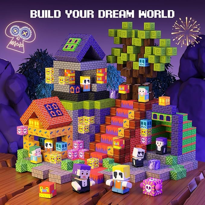 GobiDex Magnetic Blocks, 100PCS Building Toys for Kids 3+, Upgraded Zomblock STEM Sensory Magnets Construction Set, Birthday for Boys & Girls