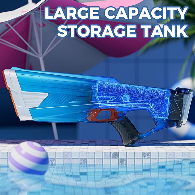 2 Pack Electric Water Guns for Adults Kids, Powerful Automatic Squirt Gun, High Powered Shooting 100+ Blasts, Strongest Auto Water Blaster, Long Range, Pool Water Toy Outdoor Game