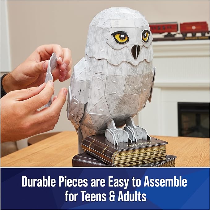 4D Build, Harry Potter Hedwig 3D Model Kit, Harry Potter Collectibles & Desk Decor, Adult Building Toys, 3D Puzzles for Adults & Teens, 118 Pieces, for Ages 12 & Up