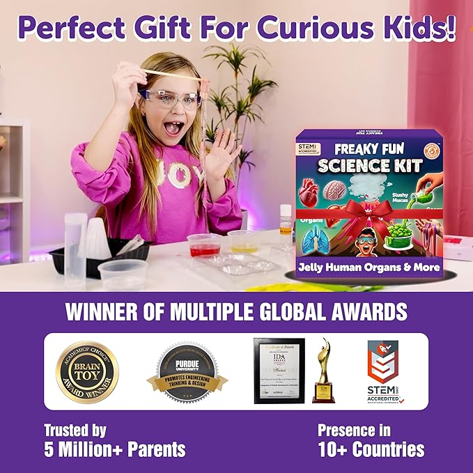 Butterfly EduFields Freaky Science Kit for Boys and Girls Ages 8-10-12-14 | Science Experiment Kits | Birthday Gifts for Kids | STEM Learning Toys for 8,9,10,11,12,13,14 Year Olds| Science Project Kit