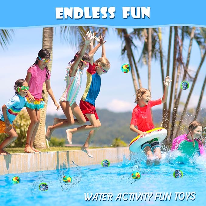 Water Skipping Ball for Children Water Bouncing Beach Pool Toy Ball for Adult Swimming Pool Games Party Favors Decoration