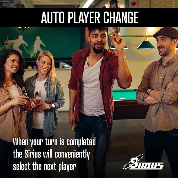 Fat Cat Sirius 13.5 Inch Compact Target Electronic Dartboard, Black and Green