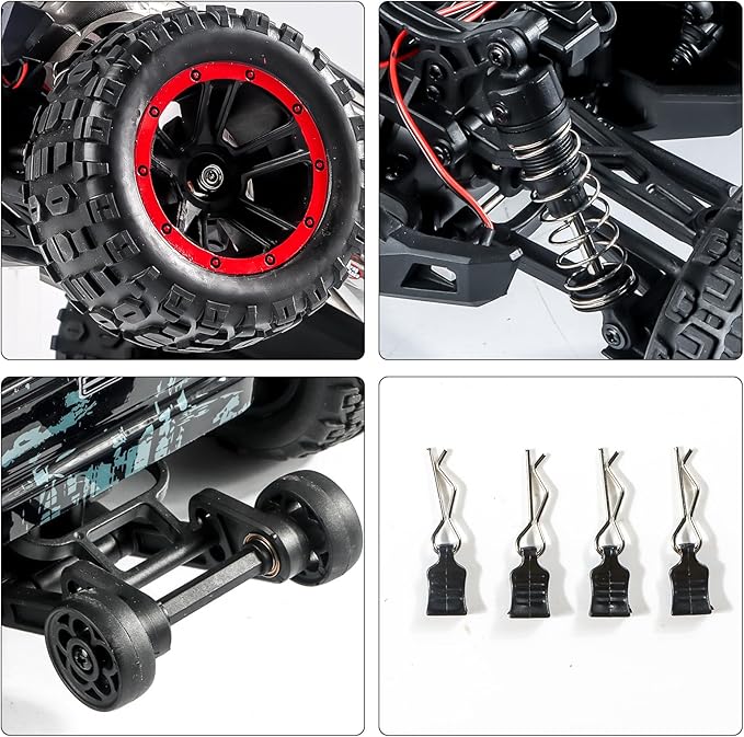 Double Delight Remote Control Car, 1:14 Scale RC Truck 38+ KM/H Speed, 2.4G All-Terrain Off-Road Truck Toy Gifts for Boys and Adults with 2 Rechargeable Batteries Provide 40+ Min Playtime (Green)