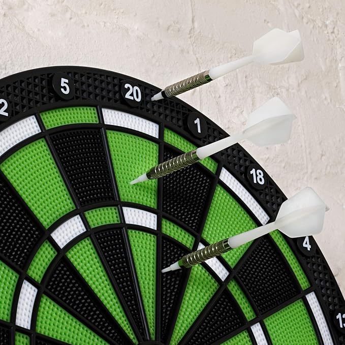 Fat Cat Sirius 13.5 Inch Compact Target Electronic Dartboard, Black and Green