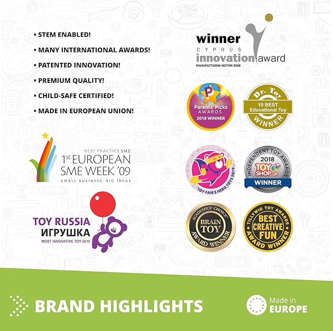 Engino: Qboidz Elephant - 10 Model Brick Building Set, Toy Construction, Coloring & Math Activities, Stack & Click Assembly, STEM Play-Learn, Kids 4+