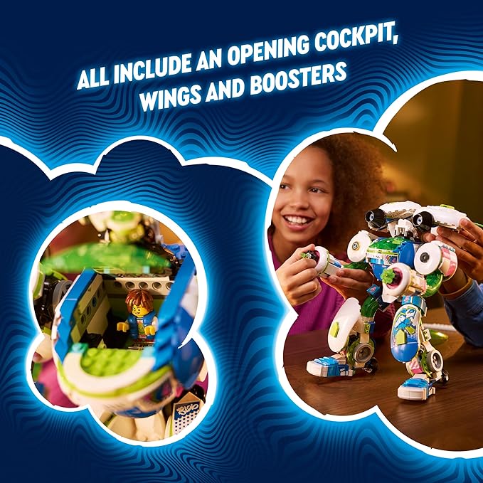 LEGO Dreamzzz Mateo and Z-Blob The Knight Battle Mech Building Toys Set - Spaceship & Robot Toy for Kids, Boys & Girls, Ages 10+ - Birthday Gift with 3 Building Options - 71485