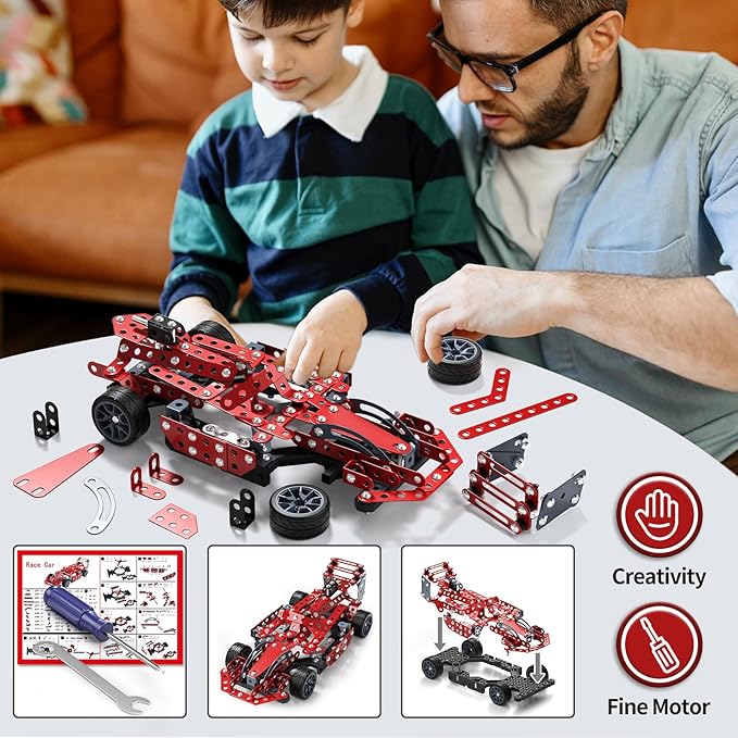 STEM Building Projects Toys - Model Car Kit DIY Building STEM Projects Toys for Kids Boys Girls Ages 8-12-16, Assembly Science Kit Model Car Birthday Gift Toys for Kids Boys 8 9 10 11 12 Years Old