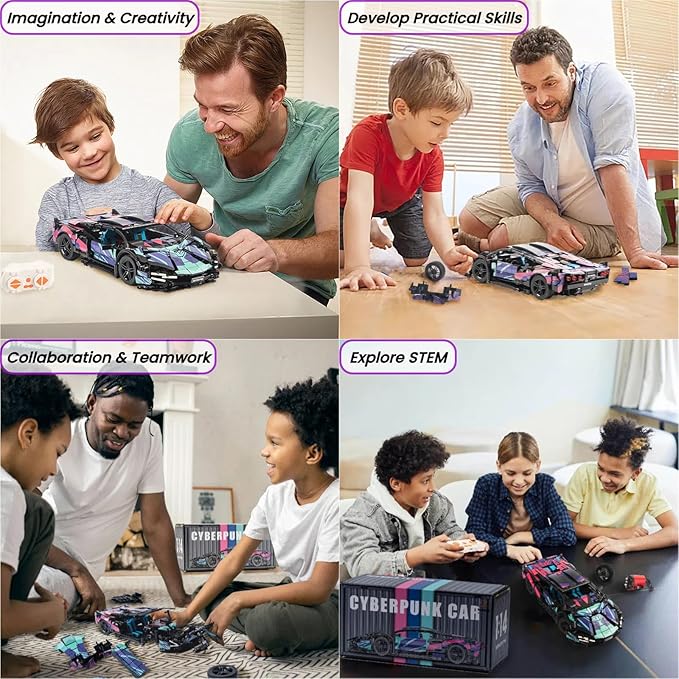 Remote Control Car Building Kit - 1:14 Remote Control Car for Boys 8-12 & Adults, Building Toys for Boys Age 8-12, Engineering Construction Toy (1280 PCS)