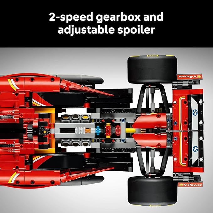 LEGO Technic Ferrari SF-24 F1 Model Car Kit - Building Set for Adults, Ages 18+ with Realistic Features - Gift for Fathers Day - Ferrari F1 DIY Craft for Display - 42207