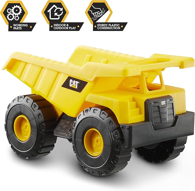 CAT Construction Toys, 2 Pack 10" Construction Fleet Toy Trucks with Articulated Parts, Fun and Durable for Indoor/Outdoor Use, Ages 2+