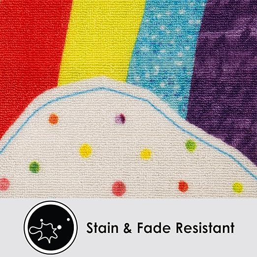 Eric Carle Home Dynamix The Very Hungry Caterpillar Elementary Dream Big Little One Kids Machine Washable Area Rug, White/Grey, 35"x51", 35" x 51"