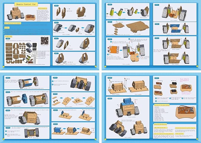 STEM Projects for Kids Ages 10-16, Wooden Model Car Kits, Gifts for Boys 9-16, Science Educational Crafts Building Kit,RC Tank