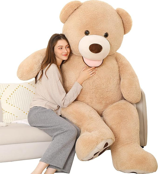MorisMos Giant Teddy Bear Plush 5 Feet, Life Size Huge Teddy Bears for Girlfriend Boyfriend, 5 Foot Large Bear Gifts, Baby Shower, Birthday