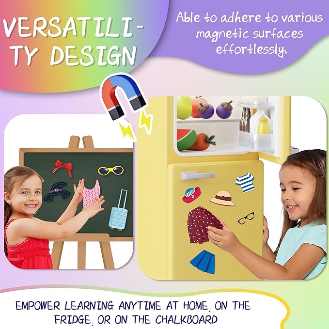 Magnetic Paper Dolls for Girls ages 4-7 - 71 PC Fashion Girl Magnetic Dress Up Dolls Kits & Preschool Toddler Learning Activities, Travel-Friendly STEM Toy, Fun Fridge Magnets for Toddlers 3-12