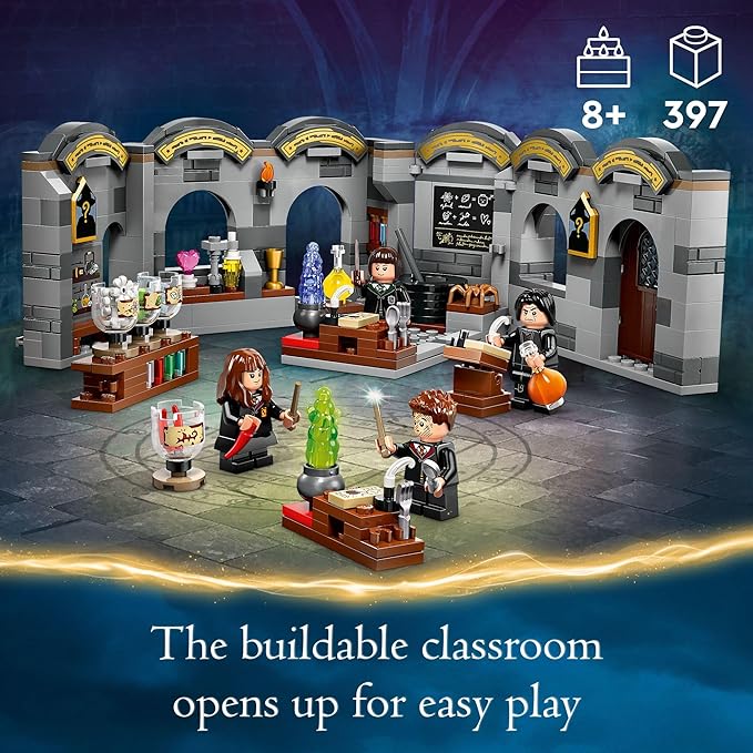 LEGO Harry Potter Hogwarts Castle: Potions Class Building Set, Harry Potter Toy for Boys & Girls, Age 8+ - Gift for Kids W/ 4 Minifigures - 76431