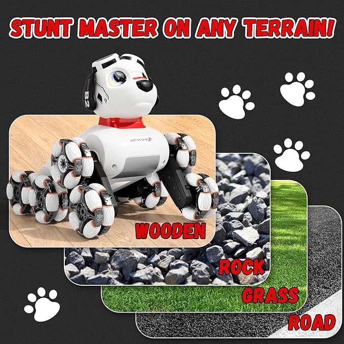 8WD Gesture Sensing Stunt Robot Dog RC Car Toys for Ages 8-13 Boys| Robot Toys for 8 9 10 11 12 13 Year Old Kids Birthday Gift, Outdoor & Indoor