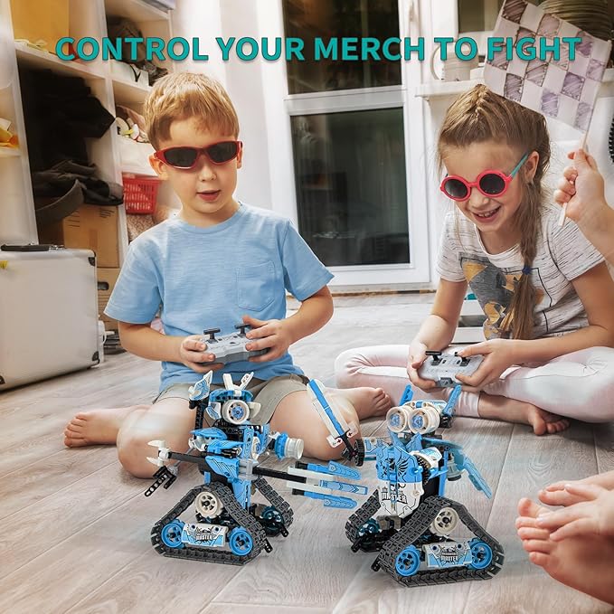5 in 1 RC Robot Toy Building Sets, 398PCS APP & Remote Control Blocks DIY Erector Sets Science Kits for Kids Age 8-12, STEM Toys for Ages 8-13 Gifts for Boys Girls Age 6 7 9 10 11 14+ Year Old