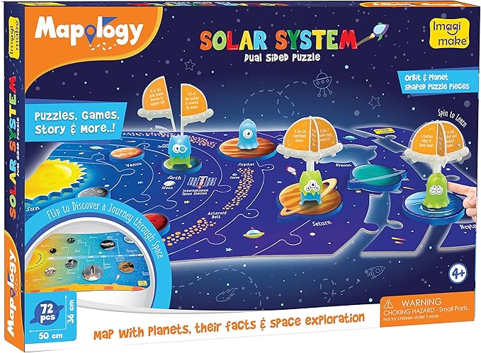 Imagimake Mapology Solar System for Kids | Educational Toys for Kids 5-7 | Space Toys | Puzzles for Kids Ages 4-8 | 6 Year Old Boy Gifts & Girl Gifts