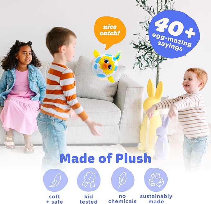 Move2Play, Egg Toss, Hilariously Wild and Fun Active Play Game | Easter Basket Stuffer | Easter Gift for Kids & Toddlers | Boys & Girls Ages 3, 4-8+ | Indoor/Outdoor Toy